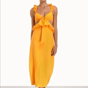 Zimmermann Aliane Ruffle Midi Dress
